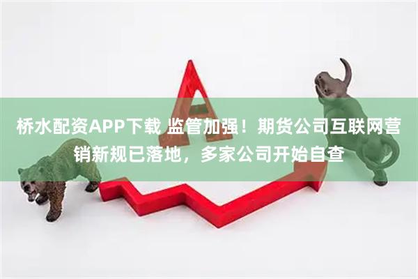 桥水配资APP下载 监管加强！期货公司互联网营销新规已落地，多家公司开始自查